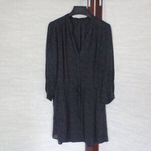 Aritzia Babaton Silk Blue and Black Leopard Animal Print Bennett Dress S Small